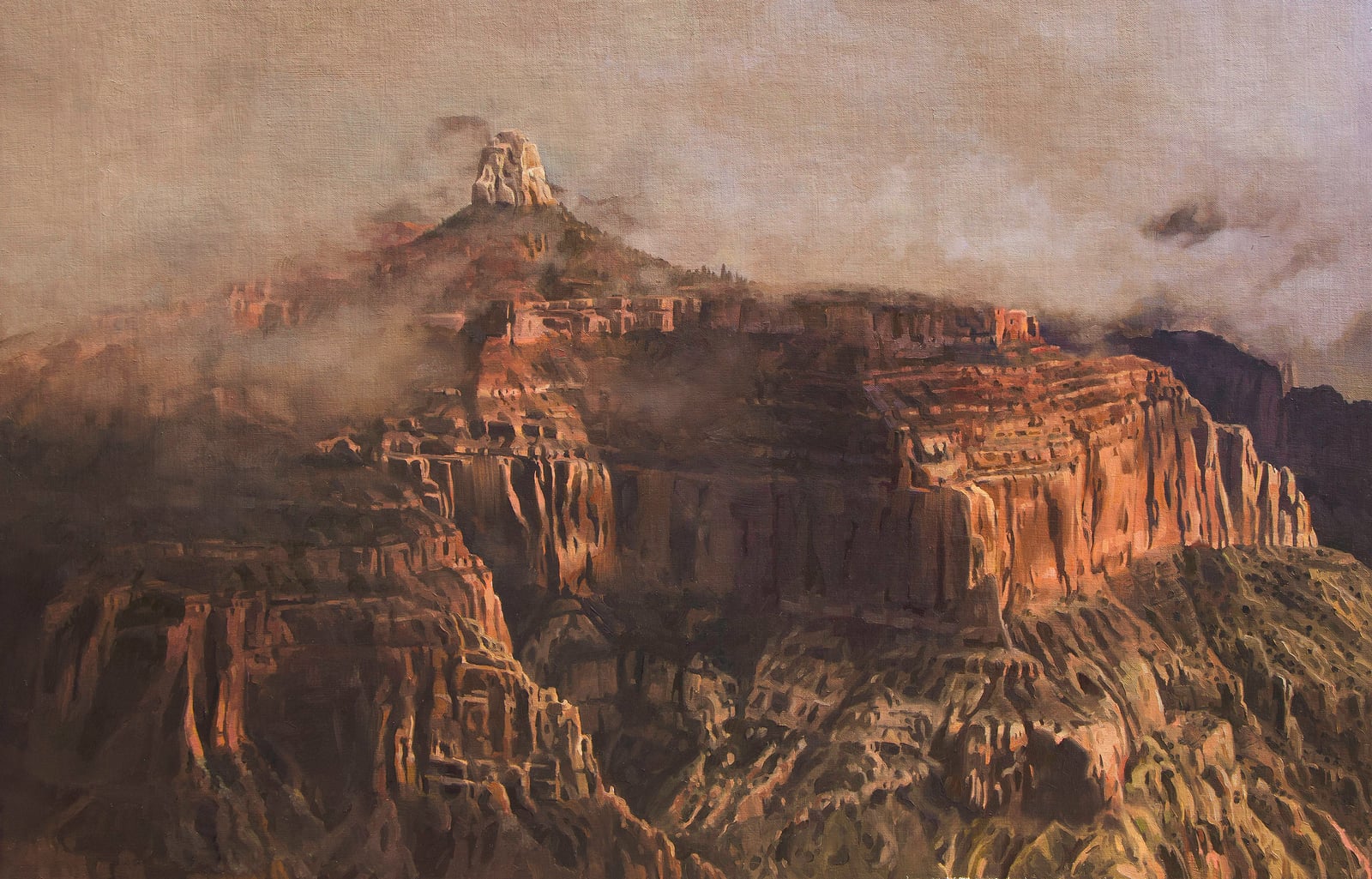 Temple in the Clouds by Amery Bohling Paintings