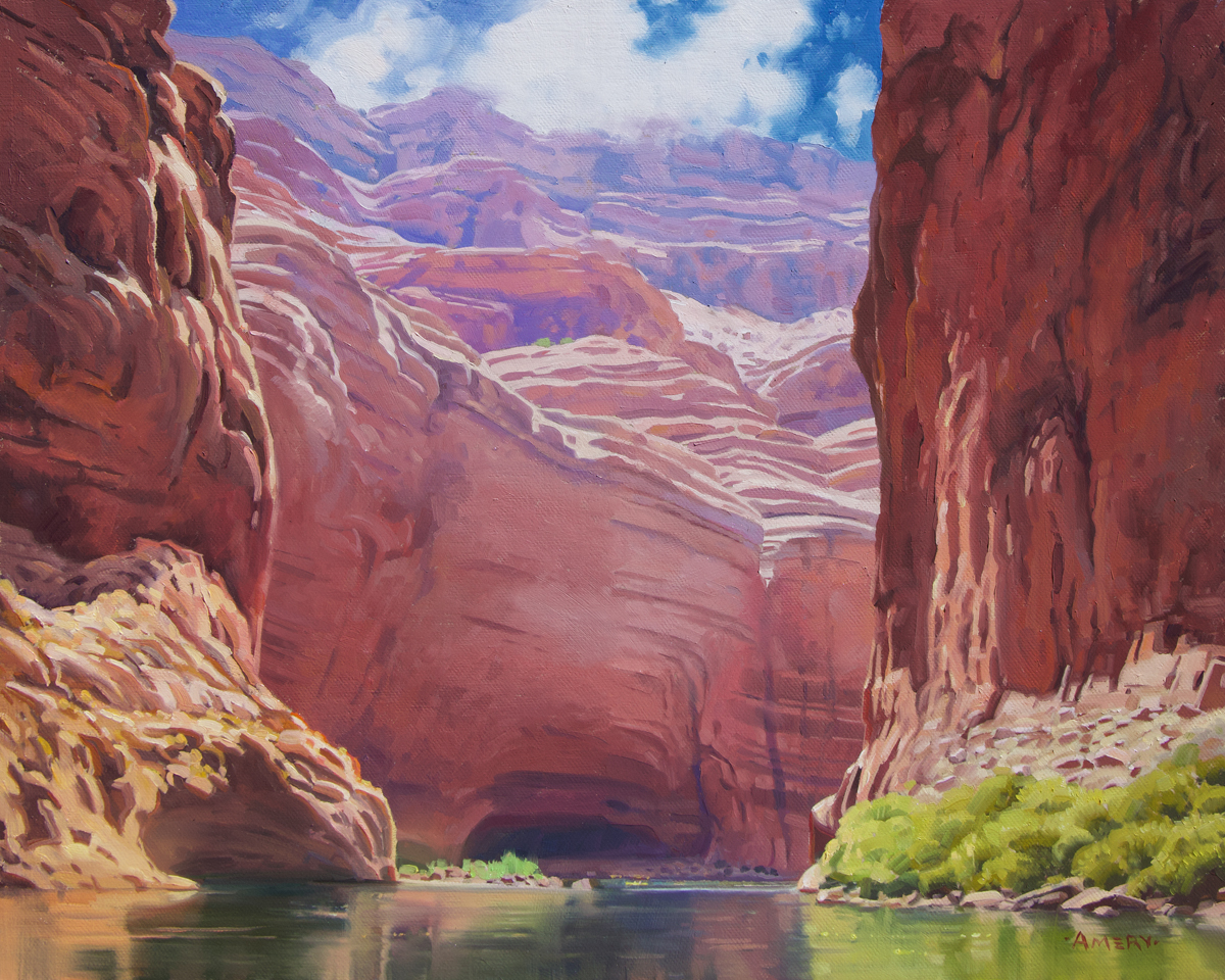 Approaching the Redwall Cavern by Amery Bohling Paintings