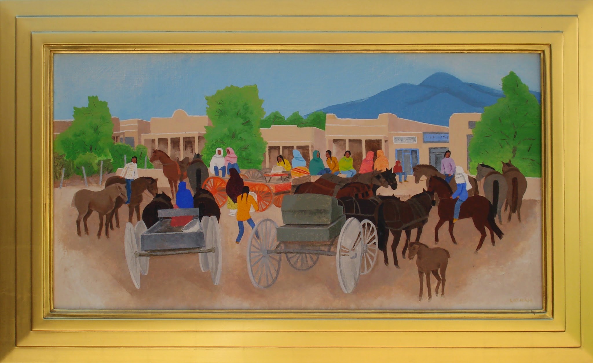 Taos Plaza by Barbara Latham