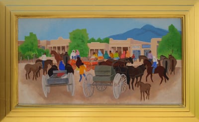 Taos Plaza by Barbara Latham