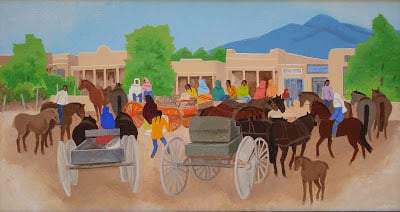 Taos Plaza by Barbara Latham