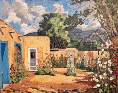 Hollyhocks by Charles Reynolds