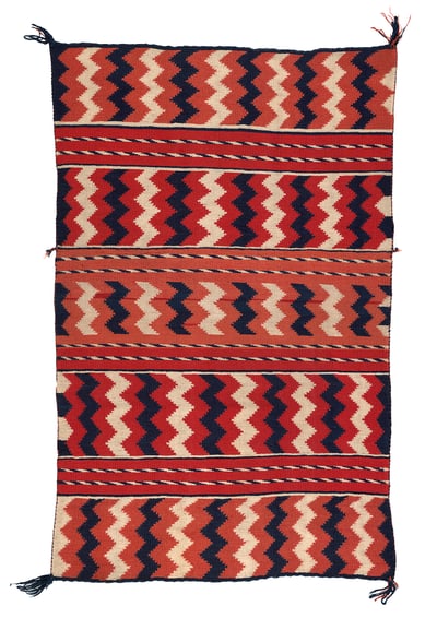 #22 Late Classic Navajo Child's Blanket by Navajo Child's Blankets