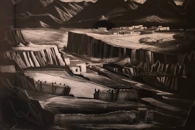 Corrals on the Hondo by Doel Reed
