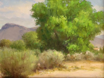 Cottonwoods and Sage by Don Ward