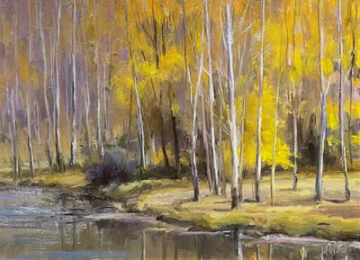 Late Autumn Aspens by Don Ward