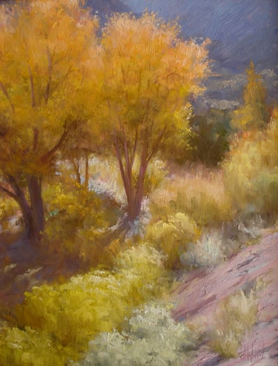 Cottonwood in the Ravine by Don Ward