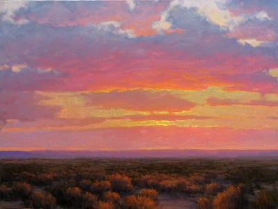 Sunset over the Sage -- 2014 by Don Ward