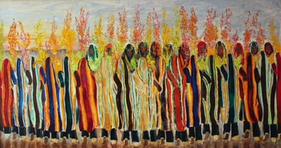 Red Willow Taos Pueblo People by Dorothy Brett