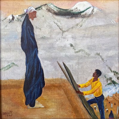Taos Pueblo Ladder Climber by Dorothy Brett