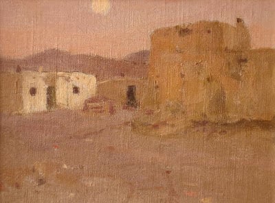 Moon Rise Taos by E.I. Couse