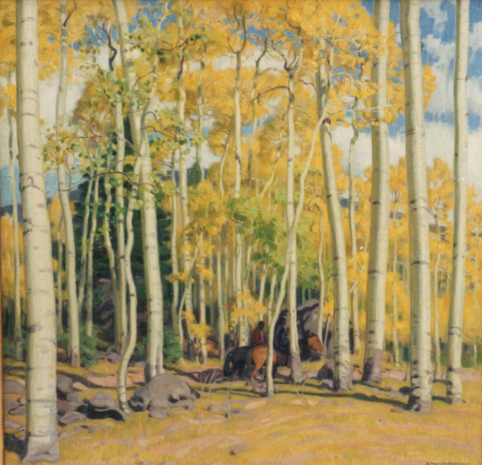Along Canyon Road by E.Martin Hennings