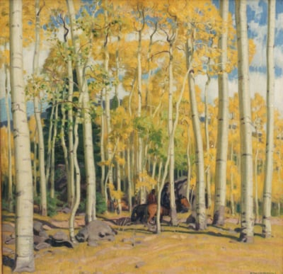 Along Canyon Road by E.Martin Hennings