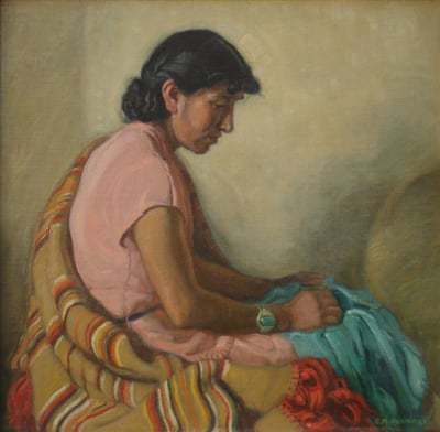 Mending the Dress by E.Martin Hennings