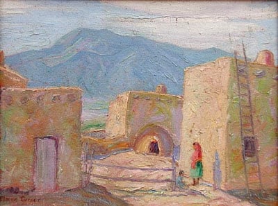 Pueblo Mother and Child by Elmer Turner