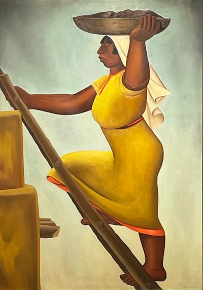 Taos Plasterer by Emil Bisttram (1895-1976)
