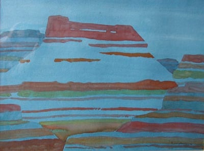 Blue Mesa by Emil Bisttram
