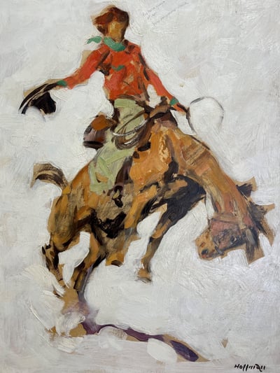 Bucking Horse Study by Frank Hoffman