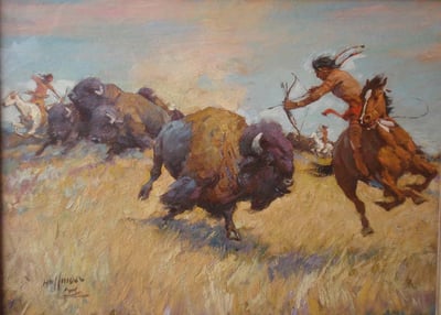 Buffalohunt by Frank Hoffman