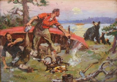 Interrupted Dinner by Frank Hoffman