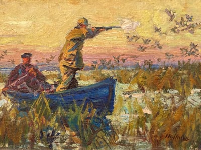 Sunset Duck Hunt by Frank Hoffman