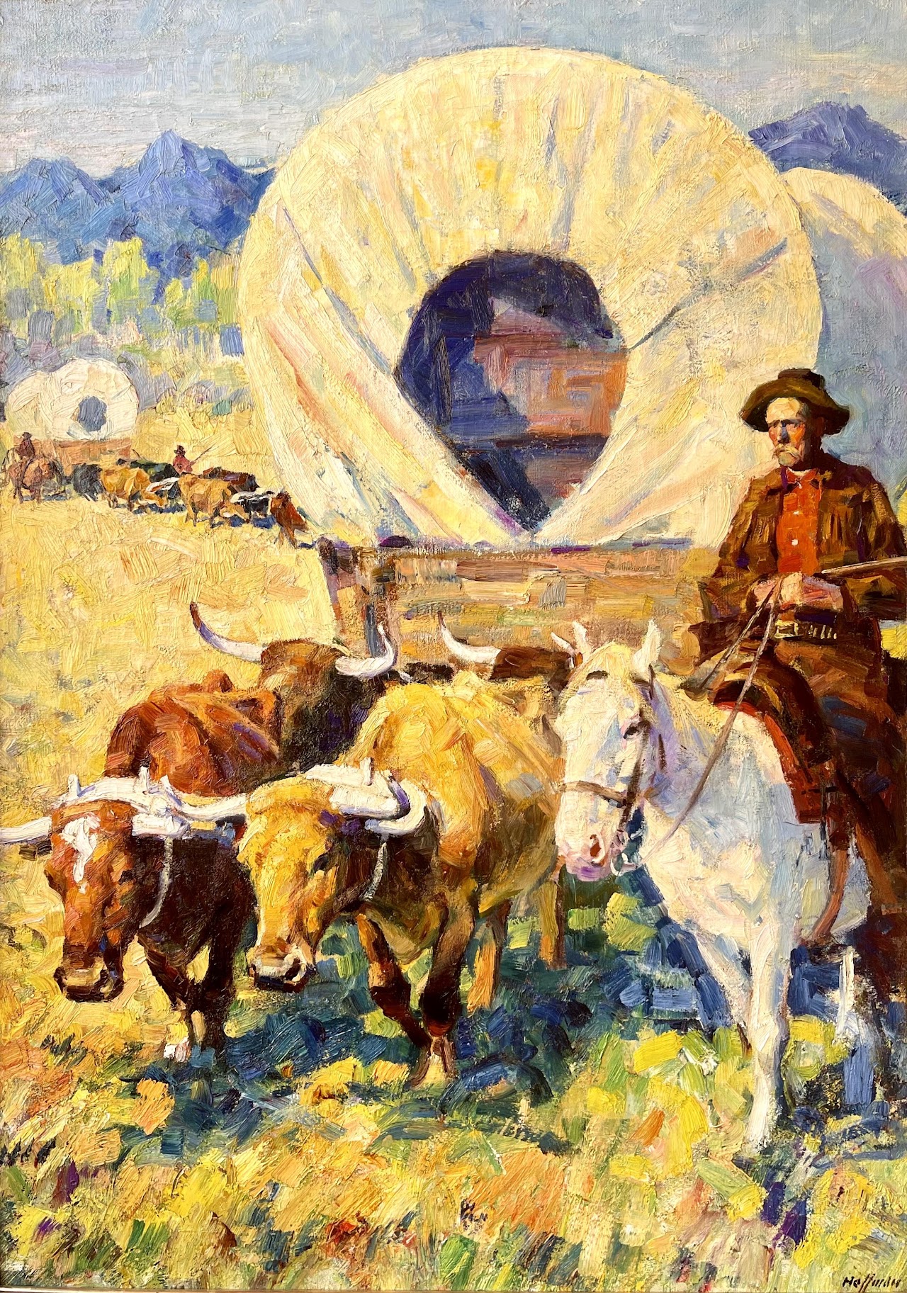 Leader of the Wagon Train by Frank Hoffman