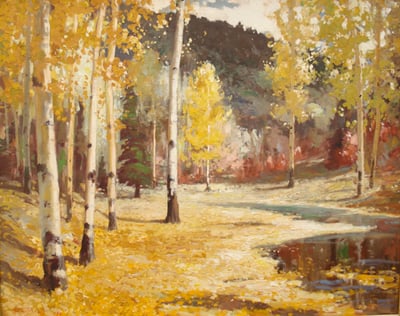 Autumn Aspens by Fremont F. Ellis