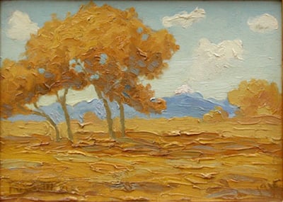 Mountain landscape by Fremont F. Ellis