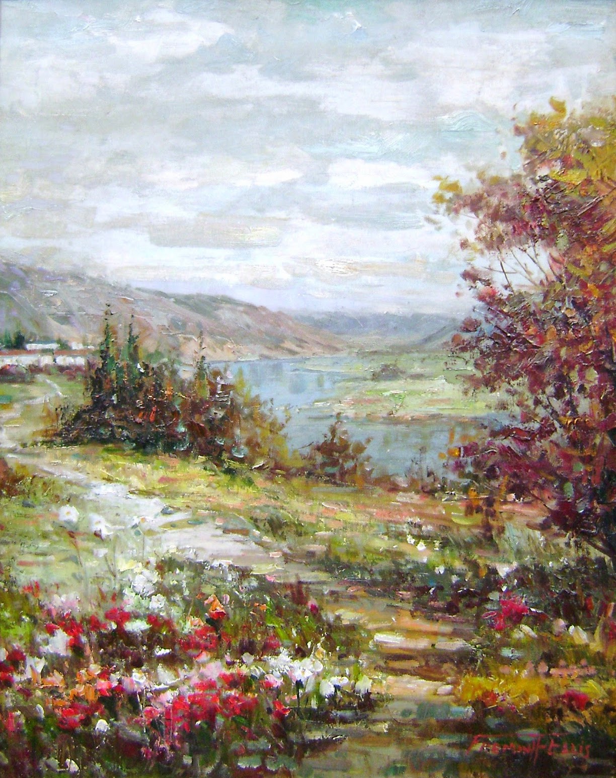 Overlooking the River Valley by Fremont F. Ellis