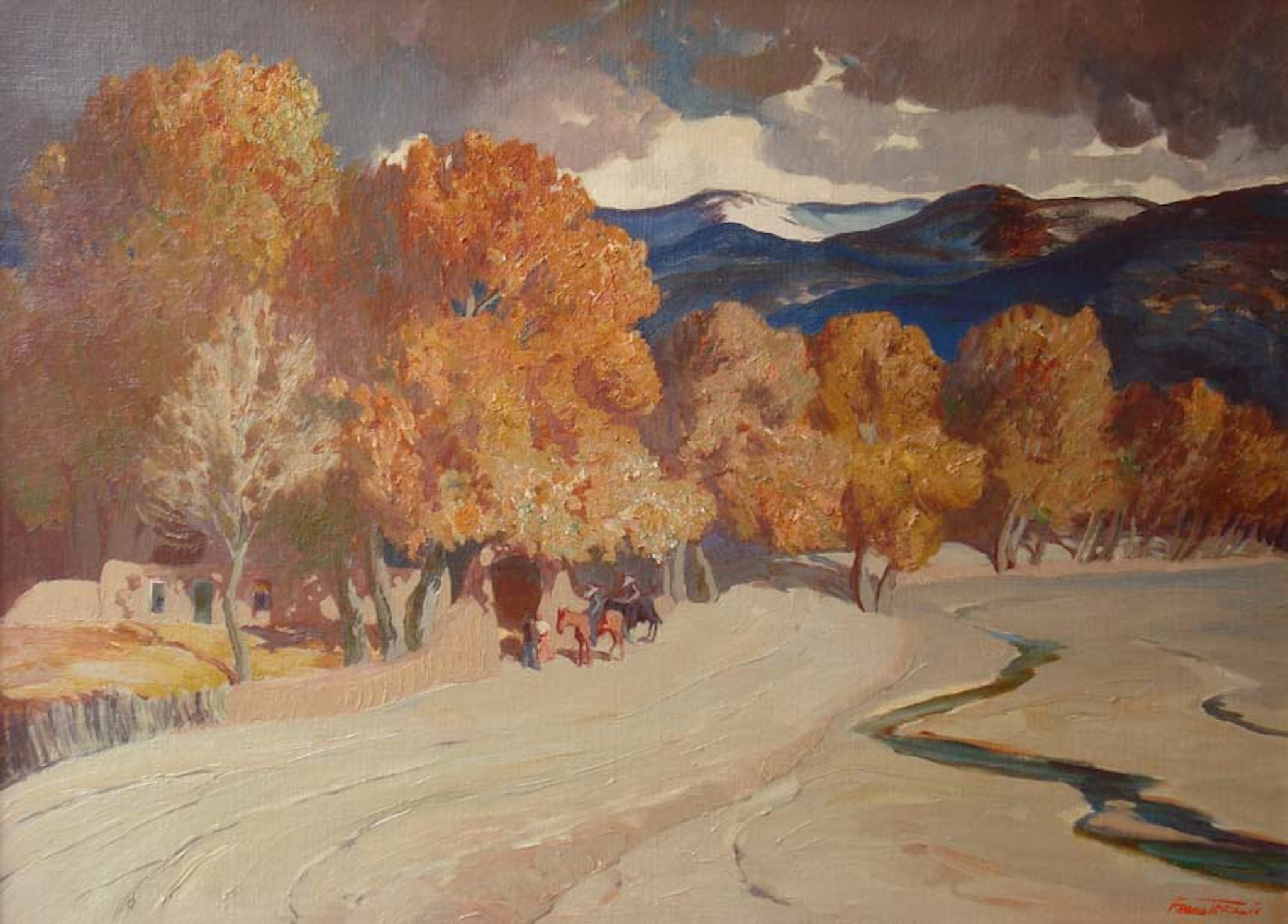 River Bed at Pojaque by Fremont F. Ellis