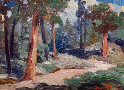 Pines near Old Santa Fe Trail by Fremont F. Ellis