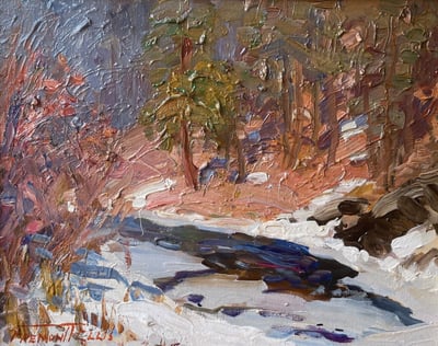 Sketch for Frozen Stream by Fremont F. Ellis