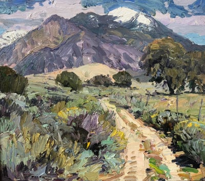 Road To Taos Mountain by Rod Goebel