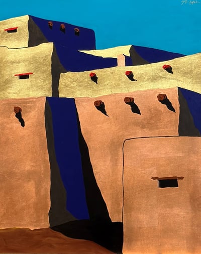 Turquoise Skies at the Pueblo by Alvin Gill-Tapia by Guest Artists