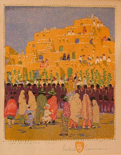 San Geronimo-Taos by Gustave Baumann