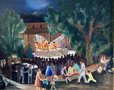 Taos Fiesta by Helen Blumenschein