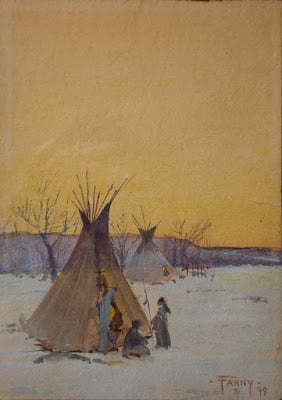 Encampment Winter of 1899 by Henry Farny