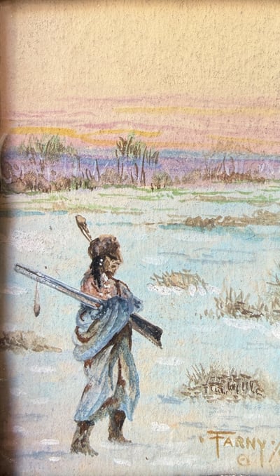 Hunting at Sunset by Henry Farny
