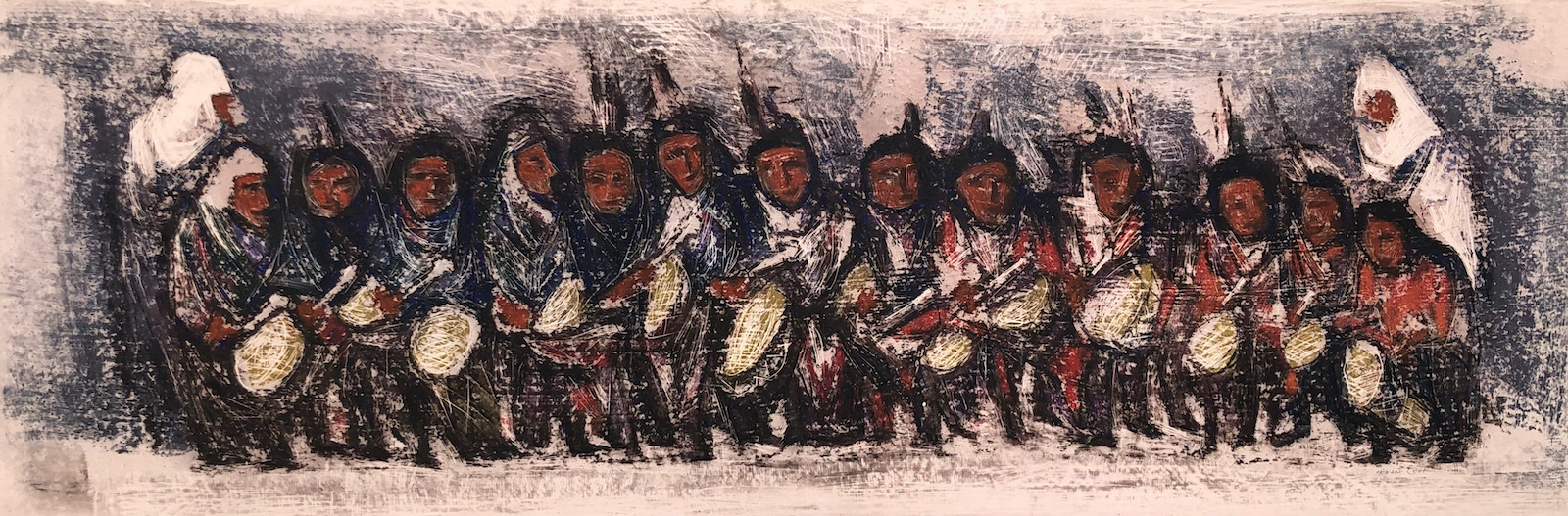 Pueblo Singers by Howard Cook