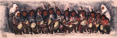 Pueblo Singers by Howard Cook