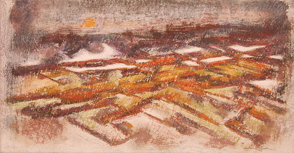 Setting Sun (Taos) by Howard Cook