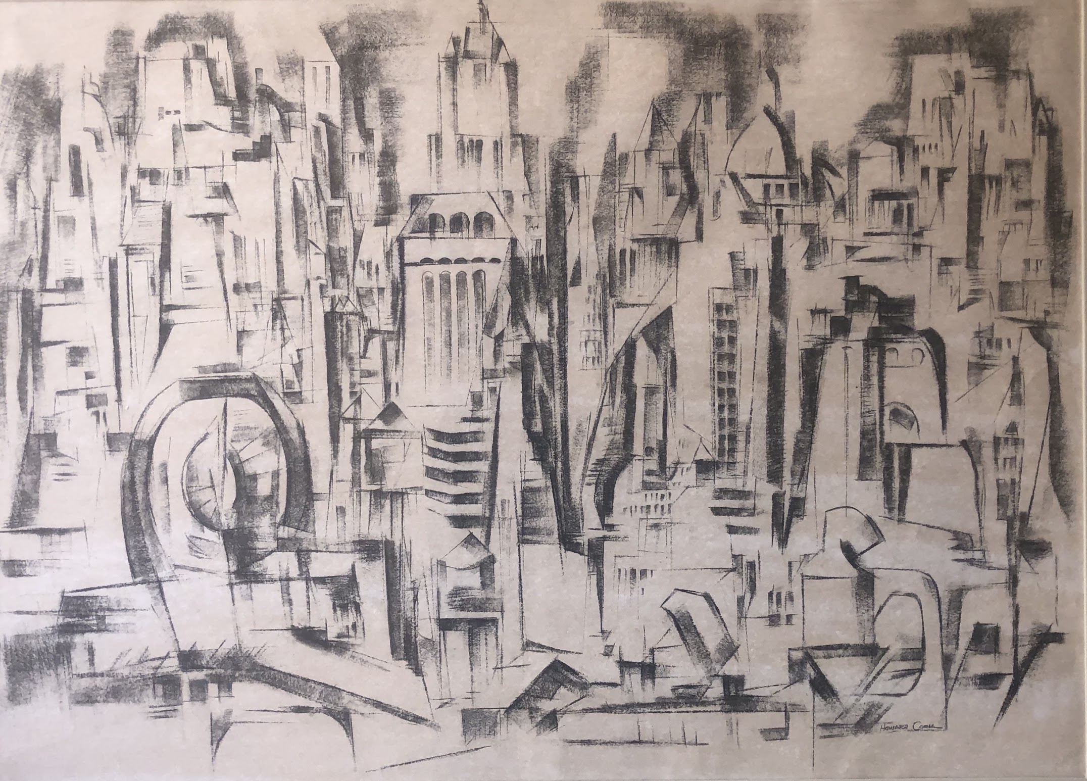 Downtown New York by Howard Cook