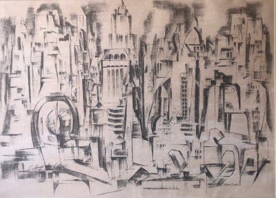 Downtown New York by Howard Cook