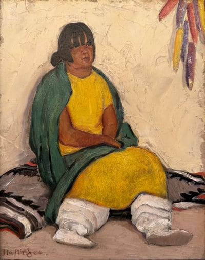 Taos Pueblo Woman by Ila McAfee