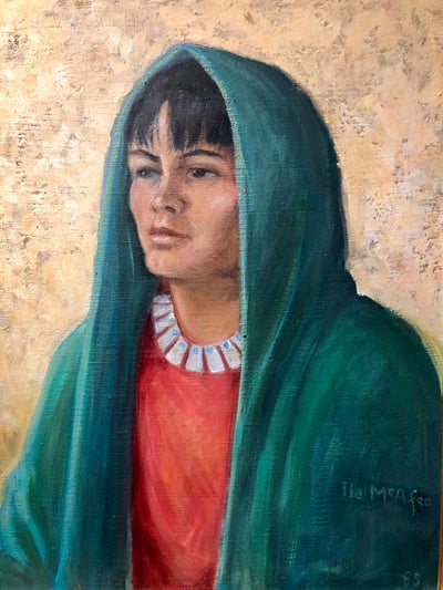 Taos Pueblo Woman by Ila McAfee