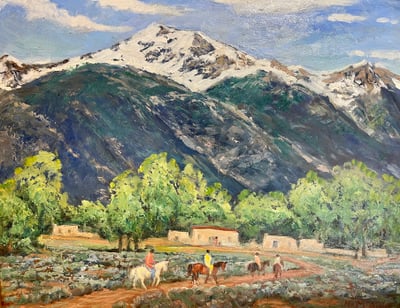 Taos Valley in Winter by Ila McAfee