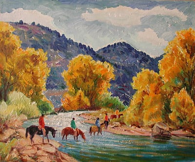 Cottonwood Crossing by Ila McAfee
