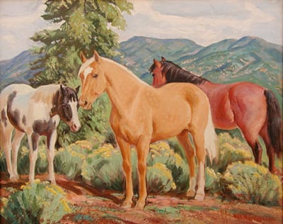 Horses Chamisa by Ila McAfee
