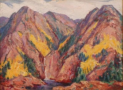 Purple and Gold Mountains by Ila McAfee