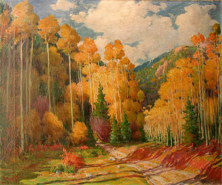 Aspens Hondo Canyon by J.H. Sharp